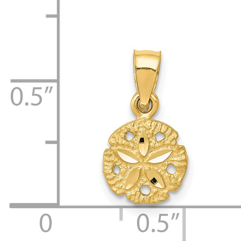 14K Sand Dollar Pendant-K2931
