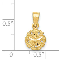 14K Sand Dollar Pendant-K2931
