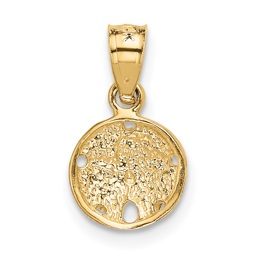 14K Sand Dollar Pendant-K2932