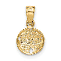 14K Sand Dollar Pendant-K2932