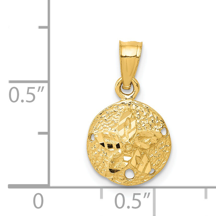 14K Sand Dollar Pendant-K2933