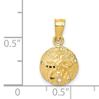 14K Sand Dollar Pendant-K2933