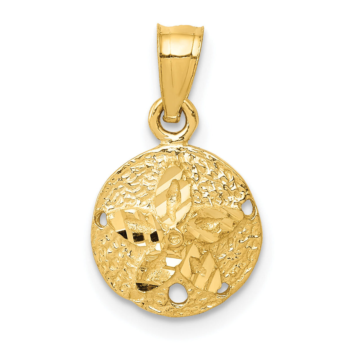 14K Sand Dollar Pendant-K2933