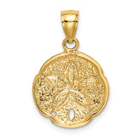 14k Sand Dollar Pendant-K2936