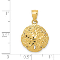 14k Sand Dollar Pendant-K2936