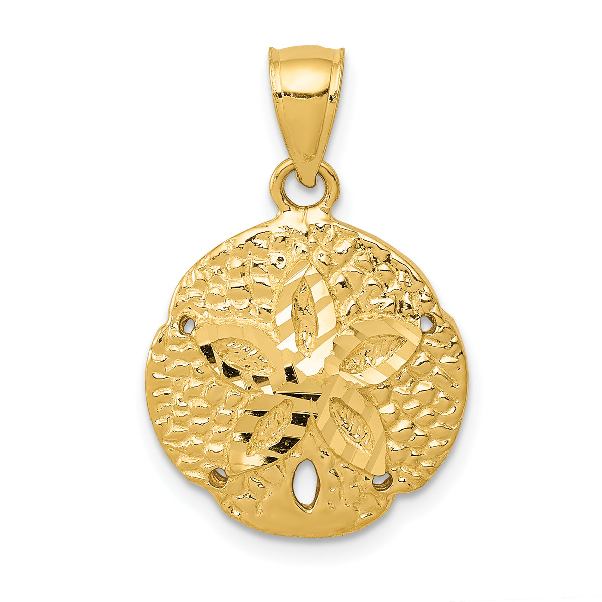 14k Sand Dollar Pendant-K2936