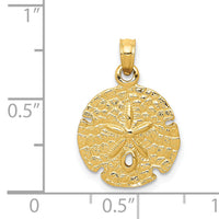 14k Sand Dollar Pendant-K2937