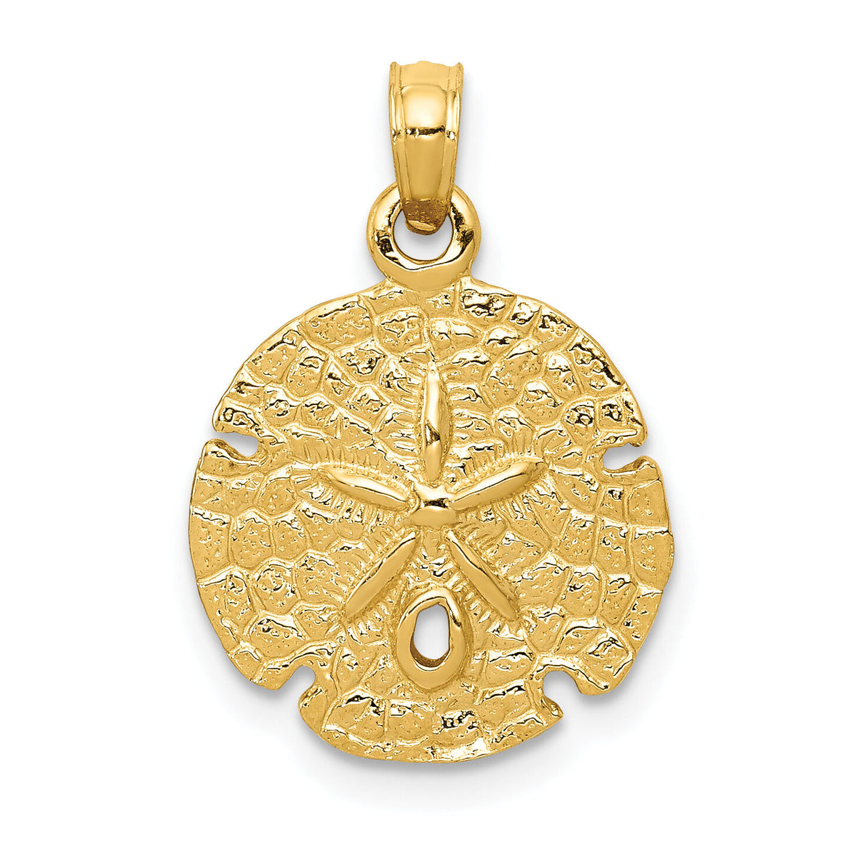 14k Sand Dollar Pendant-K2937