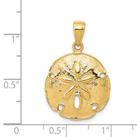 14k Sand Dollar Pendant-K2938