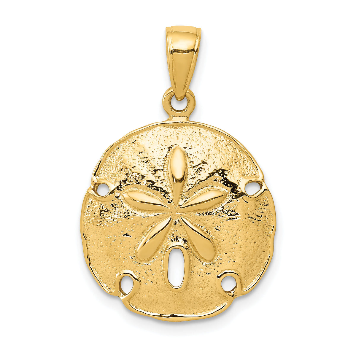 14k Sand Dollar Pendant-K2938