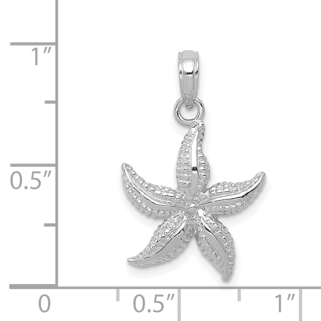 14k White Gold Starfish Pendant-K2940W