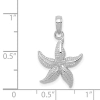 14k White Gold Starfish Pendant-K2940W