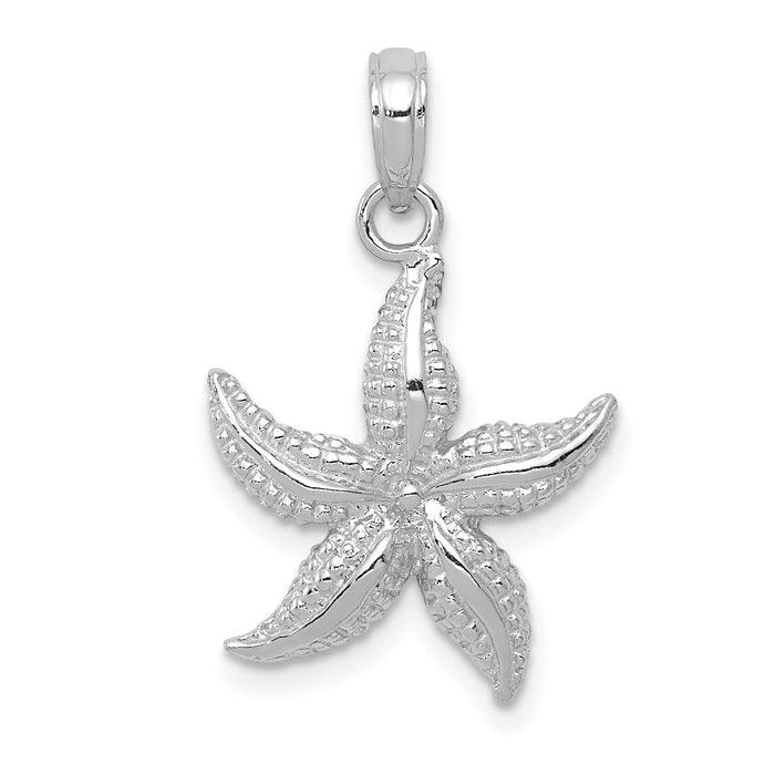 14k White Gold Starfish Pendant-K2940W