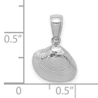 14K White Gold Small Clam Shell Pendant-K2964W