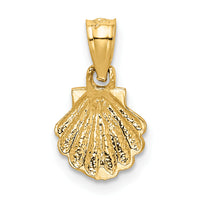 14K Scallop Shell Pendant-K2965