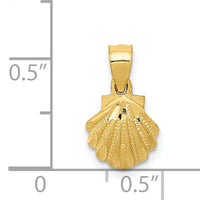 14K Scallop Shell Pendant-K2965