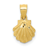 14K Scallop Shell Pendant-K2965