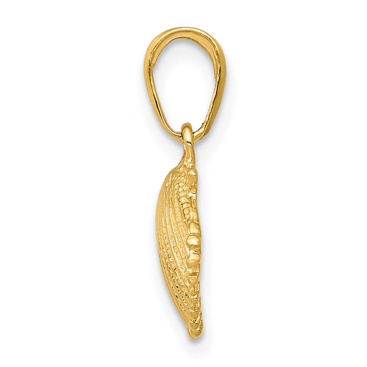 14k Scallop Shell Pendant-K2967