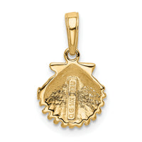 14k Scallop Shell Pendant-K2967