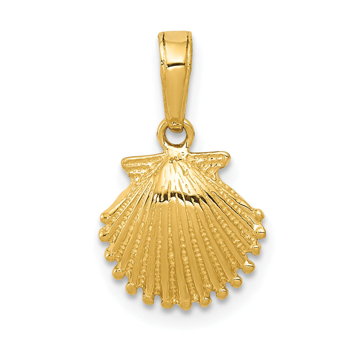 14k Scallop Shell Pendant-K2967