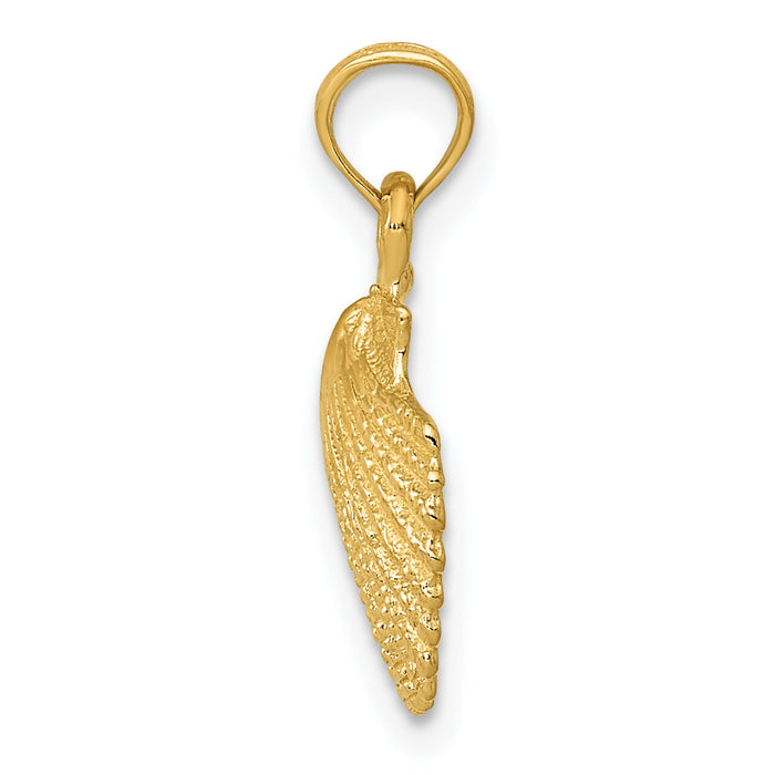 14k Scallop Shell Pendant-K2968