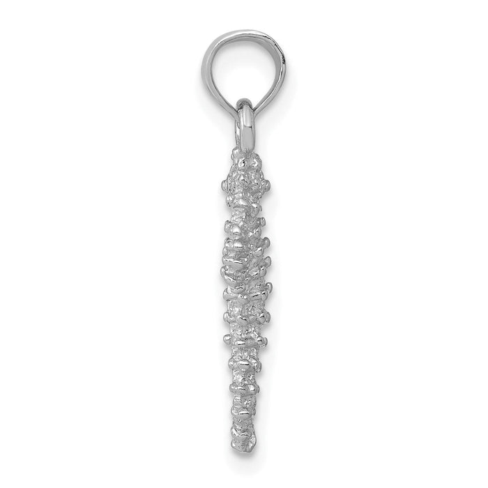 14K White Gold Sea Horse Pendant-K2979W