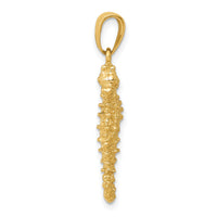 14k 3D Seahorse Pendant-K2983