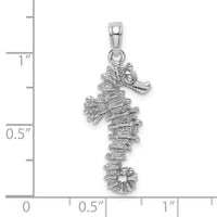 14K White Gold 3-D Seahorse Charm-K2983W