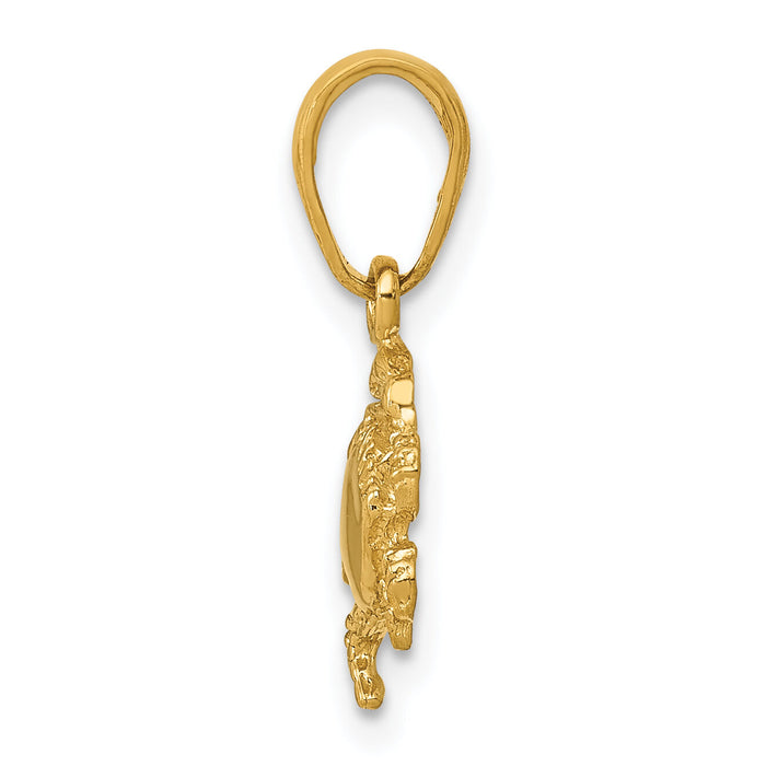 14k Crab Pendant-K2988
