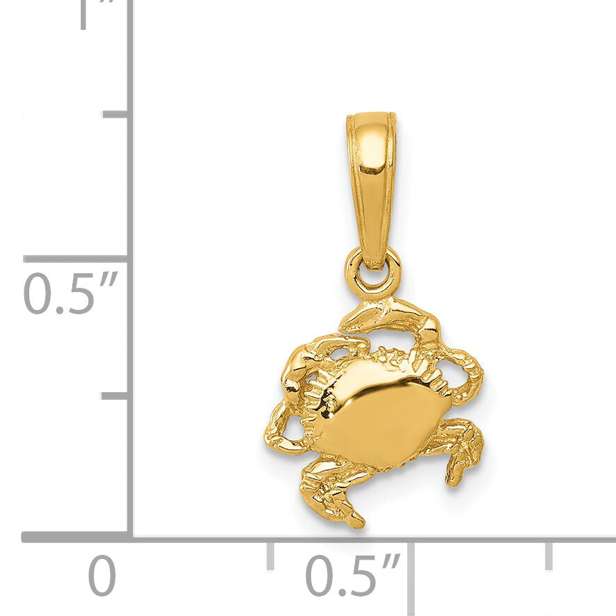 14k Crab Pendant-K2988