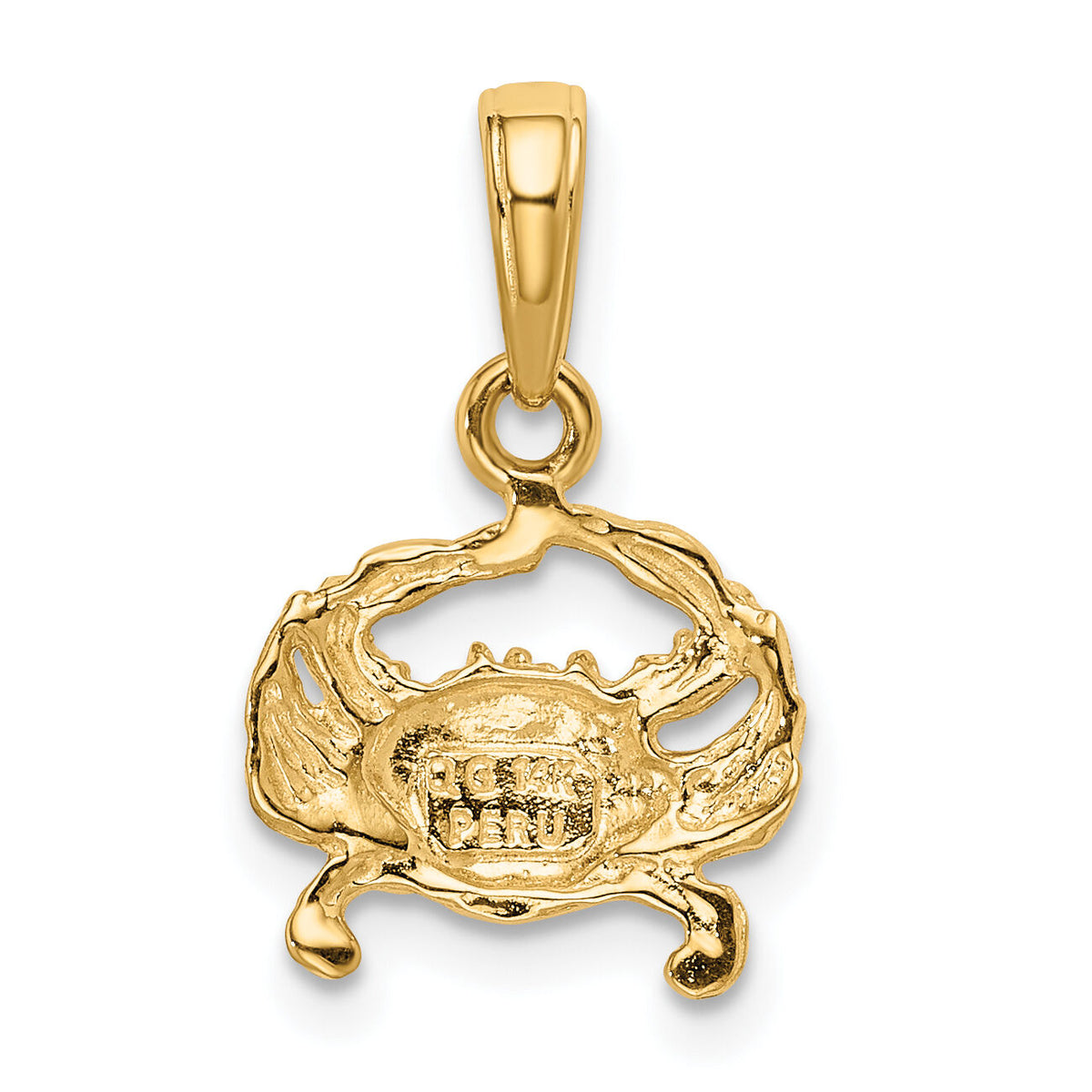 14k Crab Pendant-K2990
