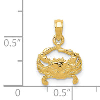 14k Crab Pendant-K2990