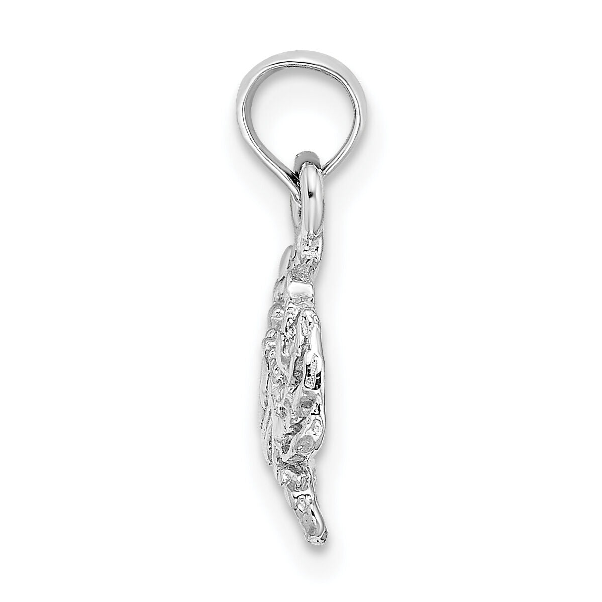 14K White Gold Blue Crab Charm-K2990W