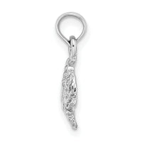 14K White Gold Blue Crab Charm-K2990W