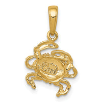 14k Crab Pendant-K2994