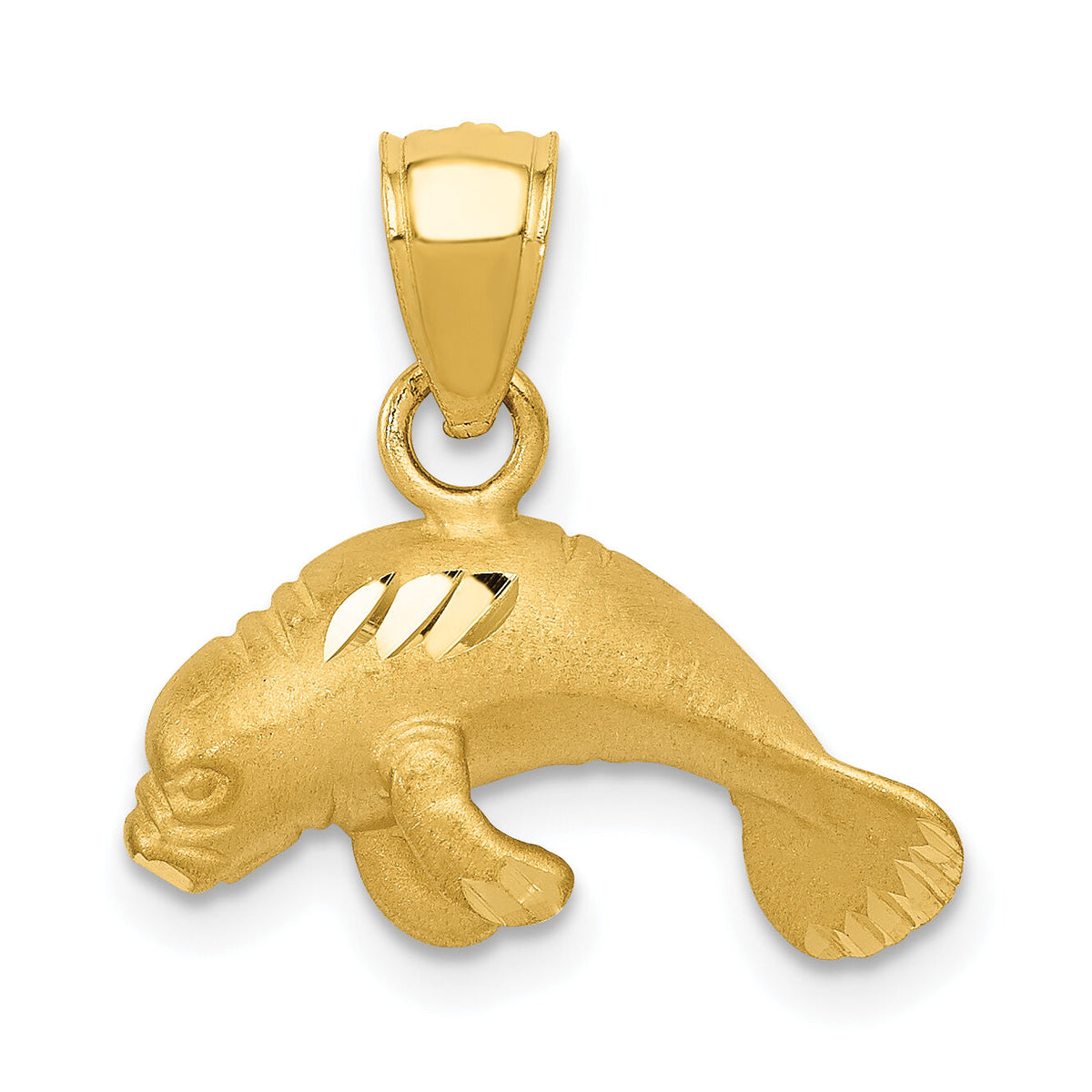 14K Manatee Pendant-K2996