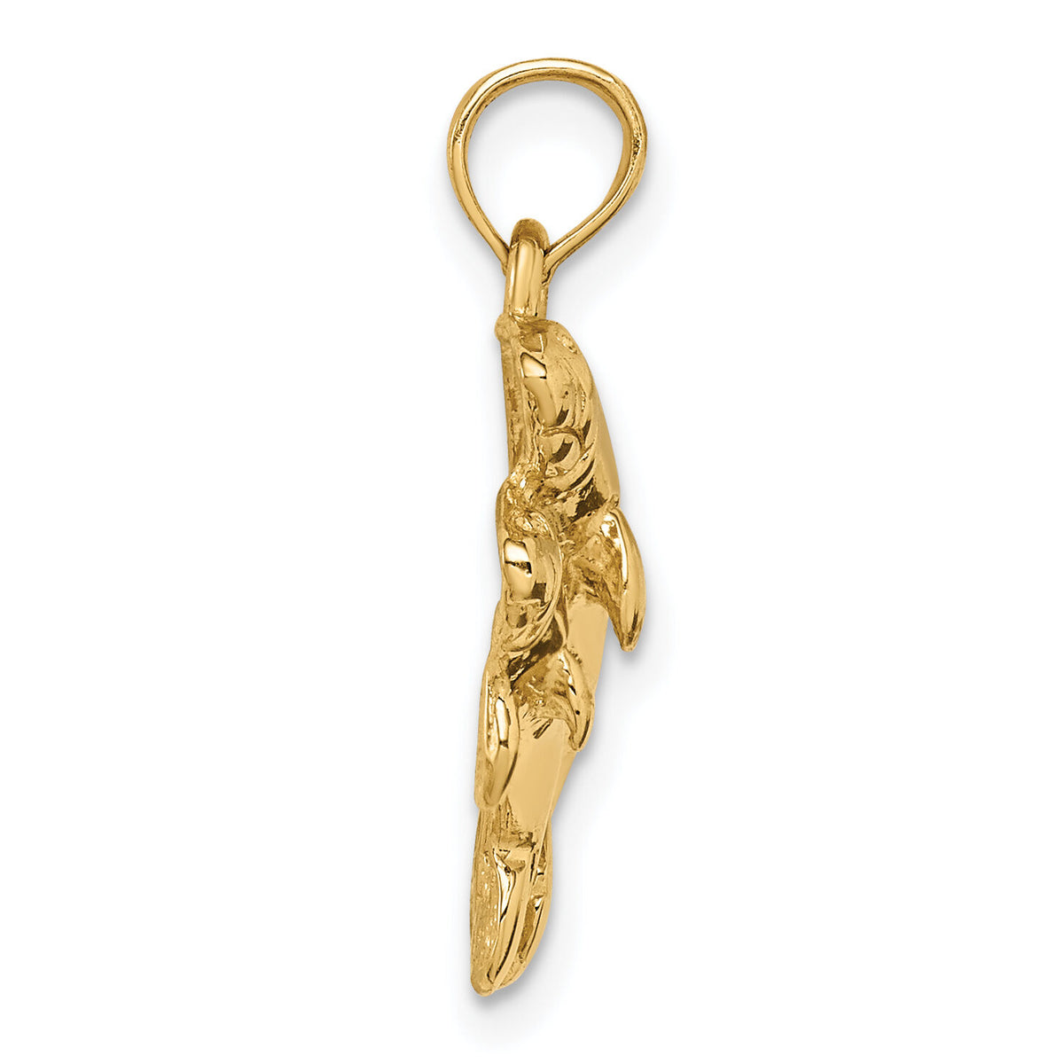 14k Polished Double Manatee Pendant-K2997
