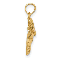 14k Polished Double Manatee Pendant-K2997