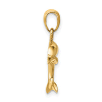 14k Jumping Dolphin Pendant-K3012