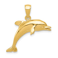 14k Jumping Dolphin Pendant-K3013