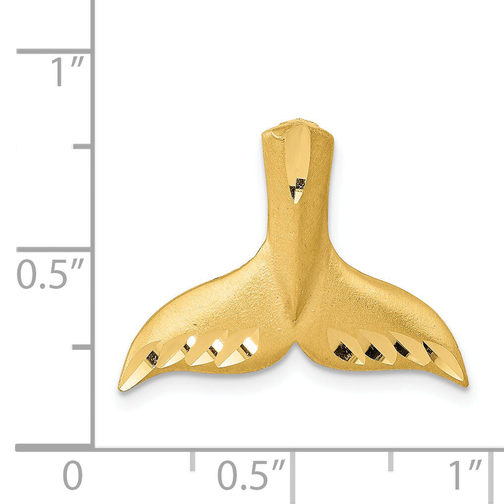 14K Diamond-cut Whale Tail Slide-K3028