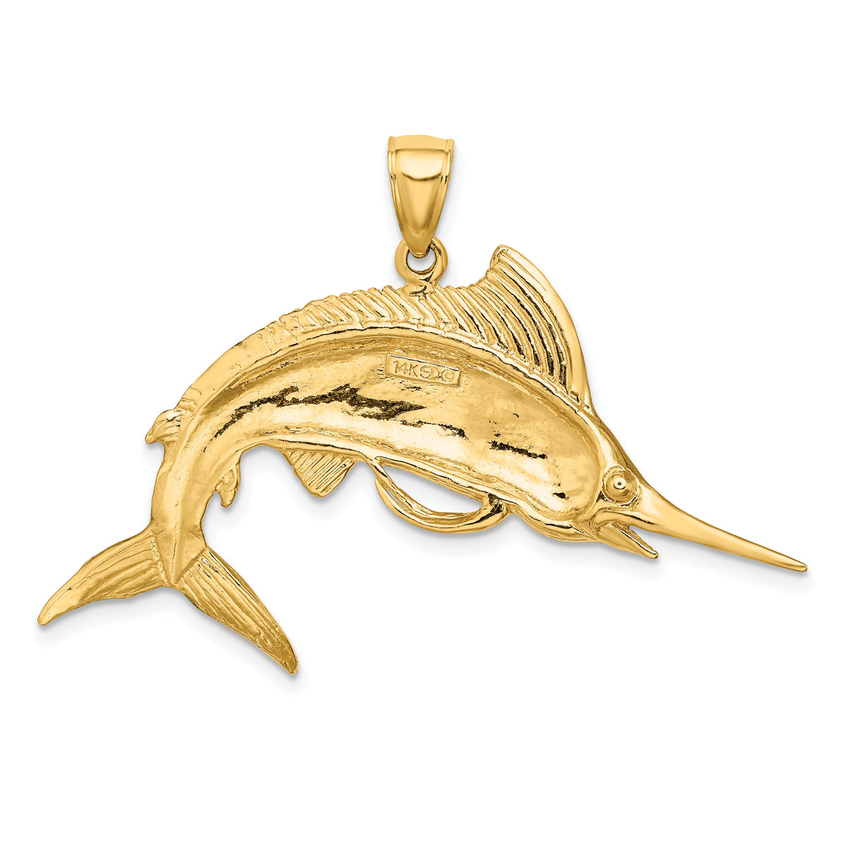 14k Marlin Pendant-K3040