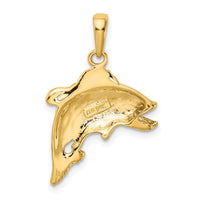 14k Jumping Bass Fish Pendant-K3045