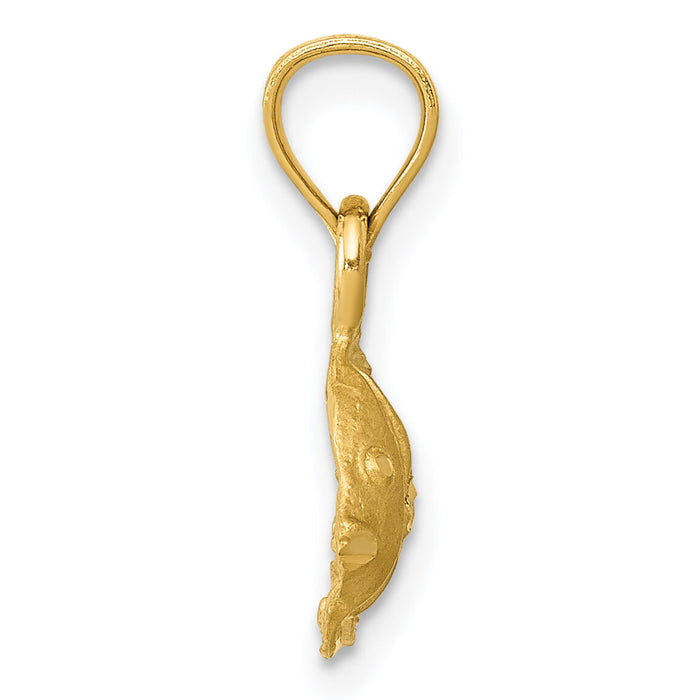 14K Fish Pendant-K3048