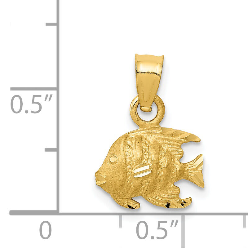 14K Fish Pendant-K3048