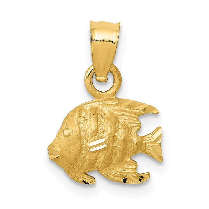14K Fish Pendant-K3048