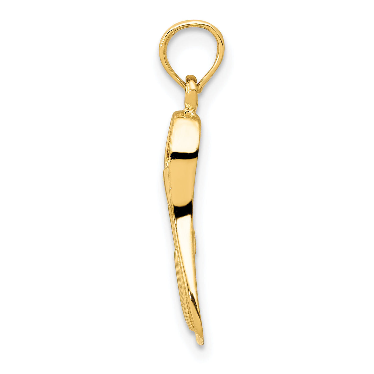14K  3D Scuba Flipper Pendant-K3063