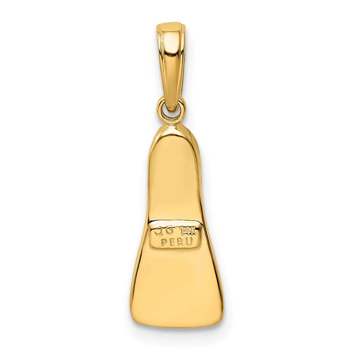 14K  3D Scuba Flipper Pendant-K3063