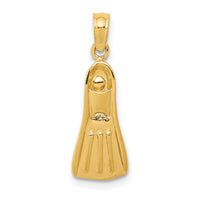 14K  3D Scuba Flipper Pendant-K3063