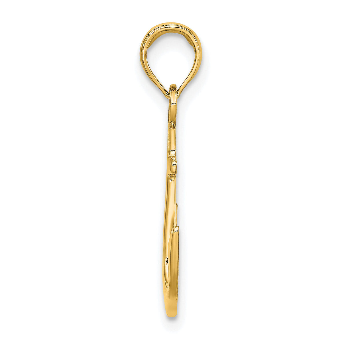 14k Anchor Pendant-K3075